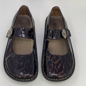 Algeria Mary Jane Shoes Tortoise Animal Print 37